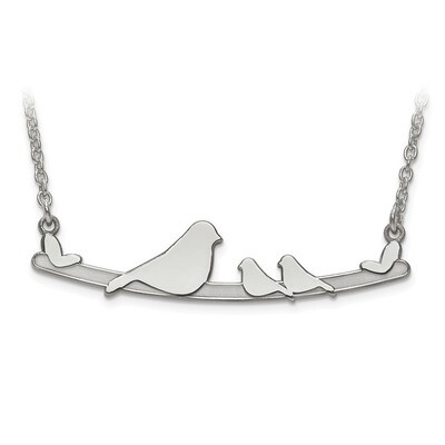 Laser Bird Family 2 Children Pendant with Chain Sterling Silver XNA674SS, MPN: XNA674SS, 8867745660…