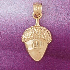 Dazzlers Jewelry Nut Pendant Necklace Charm Bracelet in Yellow, White or Rose Gold 6791, MPN: DZ-67…