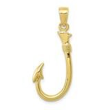 Fish Hook Pendant 10k Gold 10C3349, MPN: 10C3349,