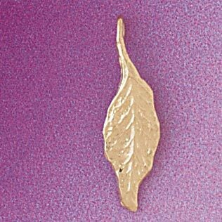 Dazzlers Jewelry Leaf Leaves Pendant Necklace Charm Bracelet in Yellow, White or Rose Gold 6785, MP…
