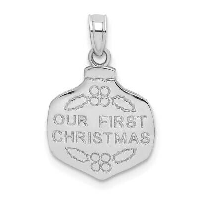 Our First Christmas Ornament Pendant 14k White Gold D4242W, MPN: D4242W,