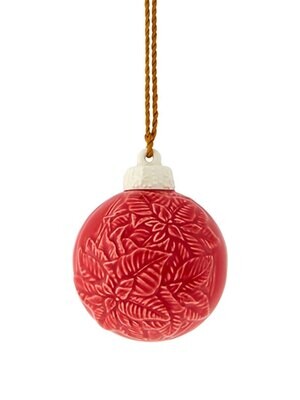 Bordallo Pinheiro Pinheiro Christmas Balls Ornament with Christmas Flowers 65028101, MPN: 65028101,…