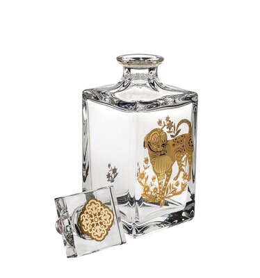 Vista Alegre Golden Dog Whisky Decanter With Gold 48001817, MPN: 48001817, 5601875855723