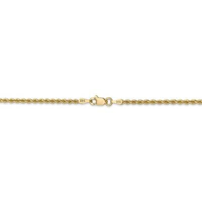 28 Inch 2.25mm Regular Rope Chain 14k Yellow Gold 016S-28, MPN: 016S-28, 883957825618