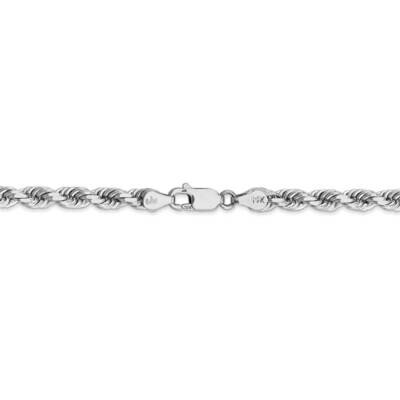 28 Inch 4.5mm Diamond-cut Rope Chain 14k White Gold 035W-28, MPN: 035W-28, 883957761909