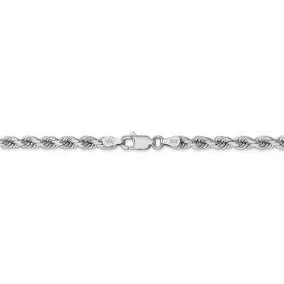 28 Inch 4mm Diamond-cut Rope Chain 14k White Gold 030W-28, MPN: 030W-28, 883957825724