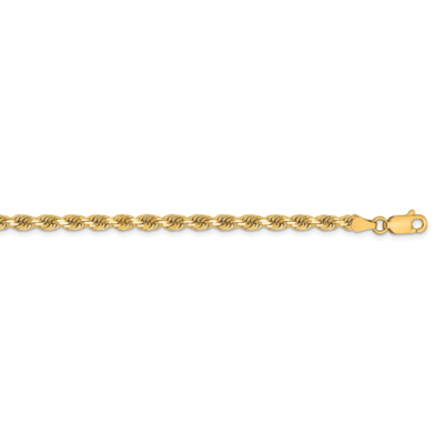 28 Inch 3.25mm Diamond Cut Rope Chain 14k Yellow Gold 024L-28, MPN: 024L-28, 883957725079