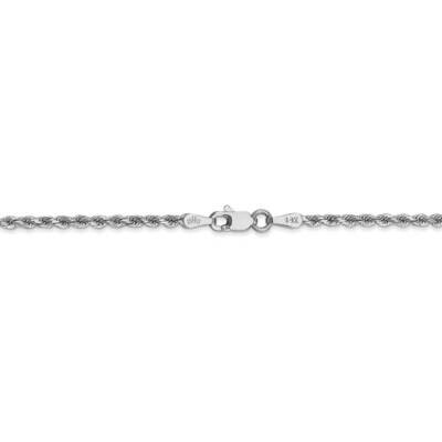 28 Inch 2mm Diamond-cut Rope Chain 14k White Gold 016W-28, MPN: 016W-28, 883957761855