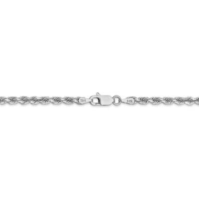 28 Inch 3.0mm Diamond-cut Rope Chain 14k White Gold 023W-28, MPN: 023W-28, 883957761886