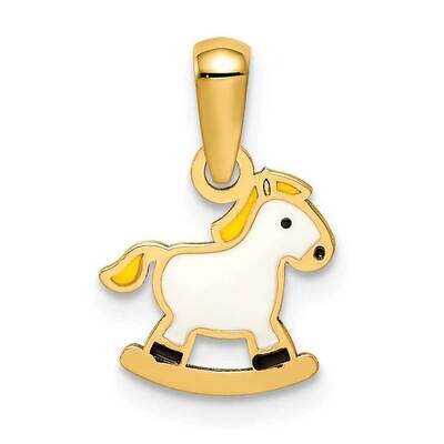 Enamel Rocking Horse Pendant 14k Gold YC1420, MPN: YC1420, 191101903311