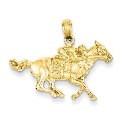 Jockey on Horse Pendant 14k Gold C3568, MPN: C3568, 637218045310