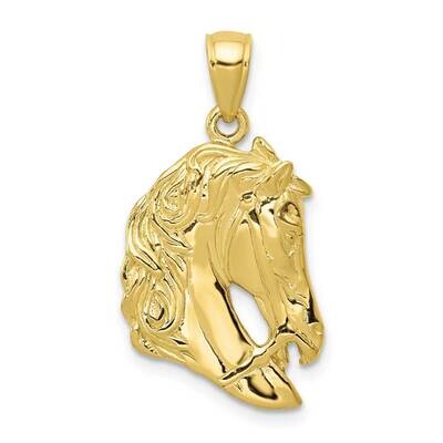 Solid Polished Open-Backed Horse Head Pendant 10k Gold 10C2419, MPN: 10C2419,