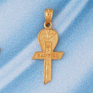 Dazzlers Jewelry Bautizo Cross Pendant Necklace Charm Bracelet in Yellow, White or Rose Gold 7711, …