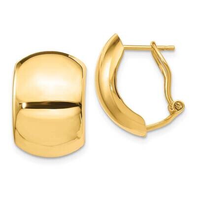 Omega Back Earrings 14k Gold Polished  TF1523, MPN: TF1523, 883957236339