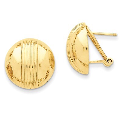 Omega Post Earrings 14k Gold H966, MPN: H966, 658226124460