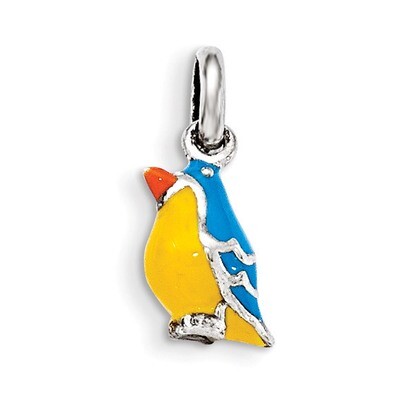 Enamel Bird Kid&#39;s Pendant Sterling Silver QP4105