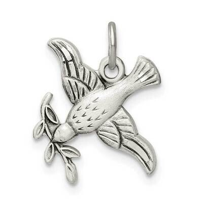 Bird Pendant Sterling Silver Diamond-cut QC9434, MPN: QC9434, 886774077550