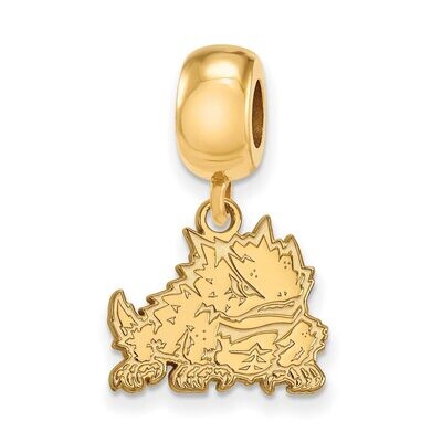 Texas Christian University Bead Charm Small Dangle Gold-plated Silver GP029TCU, MPN: GP029TCU, 8867…