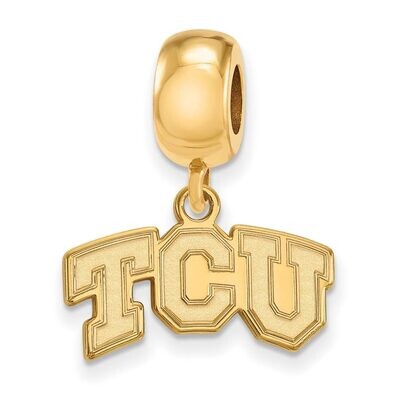 Texas Christian University Bead Charm x-Small Dangle Gold-plated Silver GP014TCU, MPN: GP014TCU, 88…