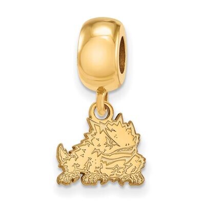 Texas Christian University Bead Charm x-Small Dangle Gold-plated Silver GP028TCU, MPN: GP028TCU, 88…