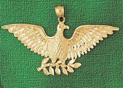 Dazzlers Jewelry Eagle Pendant Necklace Charm Bracelet in Yellow, White or Rose Gold 2805, MPN: DZ-…