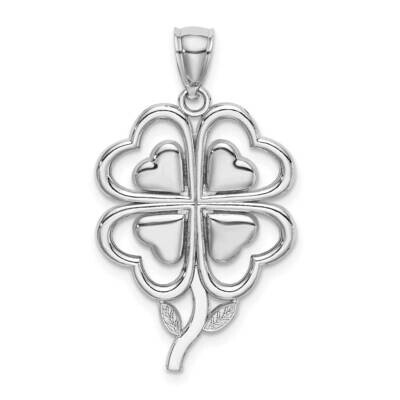 4-Leaf Clover Charm 14k White Gold K7285W, MPN: K7285W, 637218125968