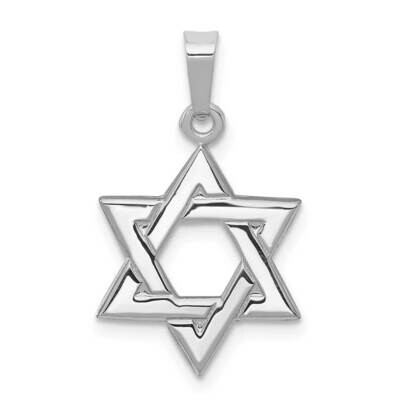 Star of David Pendant 14k White Gold Polished D4549, MPN: D4549, 883957154725