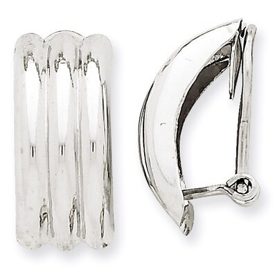 Omega Clip Non-pierced Earrings 14k White Gold H872, MPN: H872, 658226127607