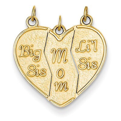Break-apart Big Sis, Mom, Lil Sis Charm 14k Gold M298A, MPN: M298A, 637218166855