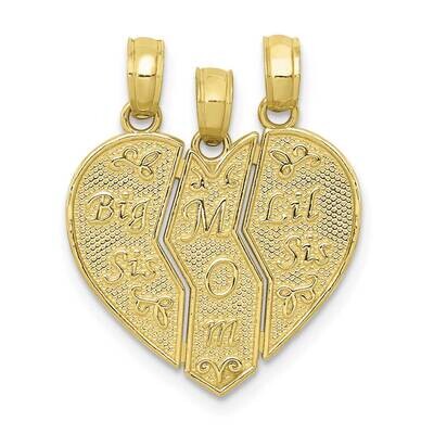 Break-Apart Big Sis Mom Lil Sis Charm 10k Gold 10M298A, MPN: 10M298A,