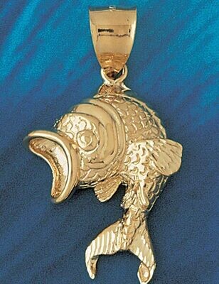 Dazzlers Jewelry Goldfish Pendant Necklace Charm Bracelet in Yellow, White or Rose Gold 575, MPN: D…