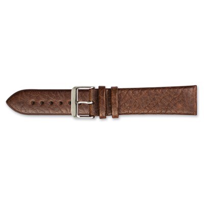 17mm Havana Italian Leather Buckle Watch Band 7.5 Inch Gold-tone BA20-17, MPN: BA20-17, 602269625569