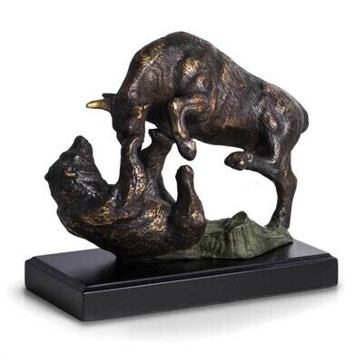 Bull &amp; Bear Fight Sculpture with Bronzed Finish GM21535, MPN: GM21535, 797140421078