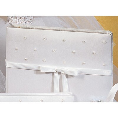 White Sophisticate Beaded Memory Book GL9872
