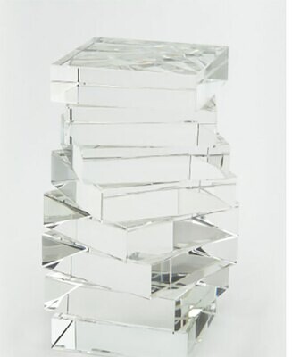 Tizo Crystal Glass Book End Twisted Pair PH205BOK, MPN: PH205BOK,