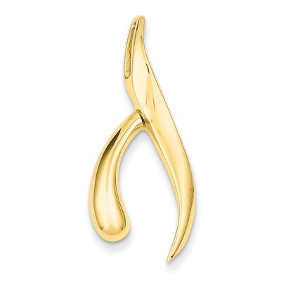 Fits up to 4mm Regular &amp; 6mm Fancy Reversible Fancy Omega Slide 14k Gold SL309, MPN: SL309, 8839574…