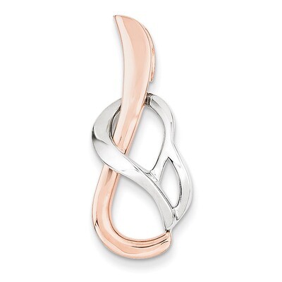 Rose Omega Slide Fits up to 4mm, 6mm Reversible 14k White Gold SL482, MPN: SL482, 191101371417