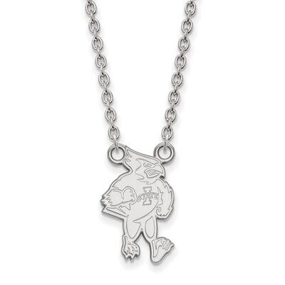 Iowa State University Large Pendant with Chain Necklace 10k White Gold 1W024IAS-18, MPN: 1W024IAS-1…