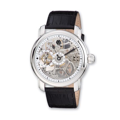 Charles Hubert Leather Band Skeleton Dial Watch Men&#39;s XWA3266, MPN: XWA3266, 811233018836