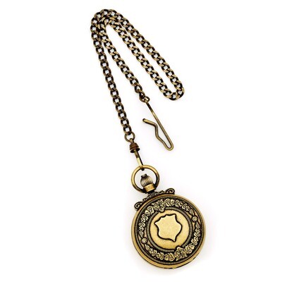 Charles Hubert Antique Gold Finish Skeleton Pocket Watch XWA3348, MPN: XWA3348, 811233018539
