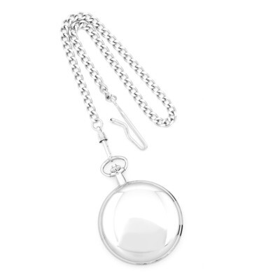Charles Hubert Chrome-finish White Skeleton Dial Pocket Watch XWA1031, MPN: XWA1031, 811233010960