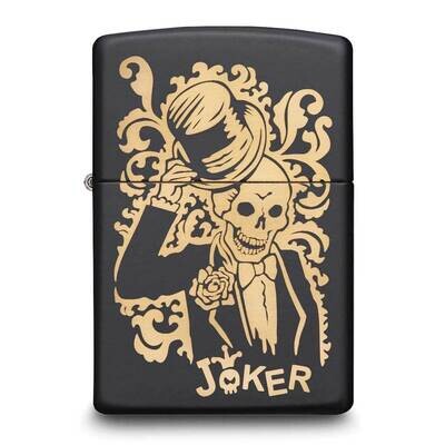 Zippo Black Matte Skeleton Joker Lighter GM25785, MPN: GM25785, 191693022339