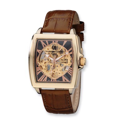 Charles Hubert Brown Strap IP-plated Skeleton Dial Automatic Watch XWA4242, MPN: XWA4242, 848870002…