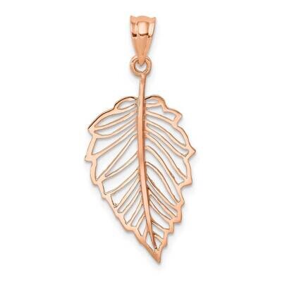 Leaf Pendant 14K Rose Gold Polished D4454, MPN: D4454, 196904087367