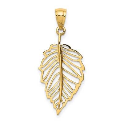 Leaf Pendant 14k Gold Polished  D4453, MPN: D4453, 196904085622