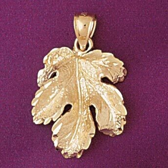 Dazzlers Jewelry Leaf Leaves Pendant Necklace Charm Bracelet in Yellow, White or Rose Gold 6772, MP…