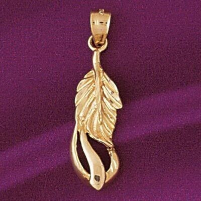 Dazzlers Jewelry Leaf Leaves Pendant Necklace Charm Bracelet in Yellow, White or Rose Gold 6773, MP…