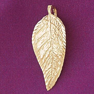 Dazzlers Jewelry Leaf Leaves Pendant Necklace Charm Bracelet in Yellow, White or Rose Gold 6782, MP…