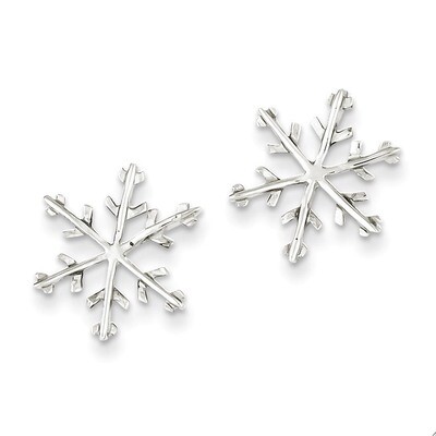 Snowflake Post Earrings Sterling Silver QE3367, MPN: QE3367, 883957926582