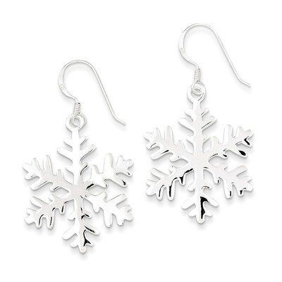 Snowflake Dangle Earrings Sterling Silver QE3369, MPN: QE3369, 883957926605